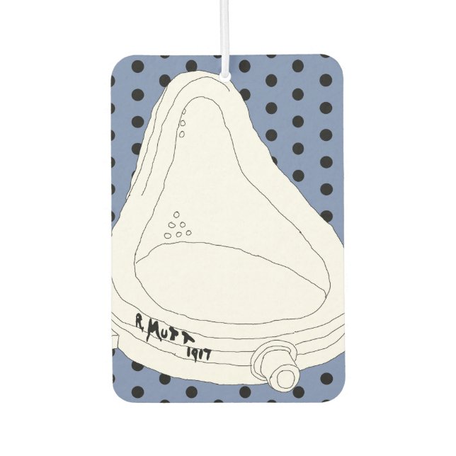 Marcel Duchamp's R.Mutt 1917 Fountain Autolufterfrischer (Vorderseite)