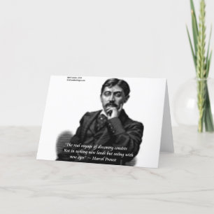 Marcel Proust & Berühmtes Zitat Karte