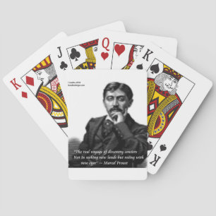 Marcel Proust & berühmtes Zitat Spielkarten