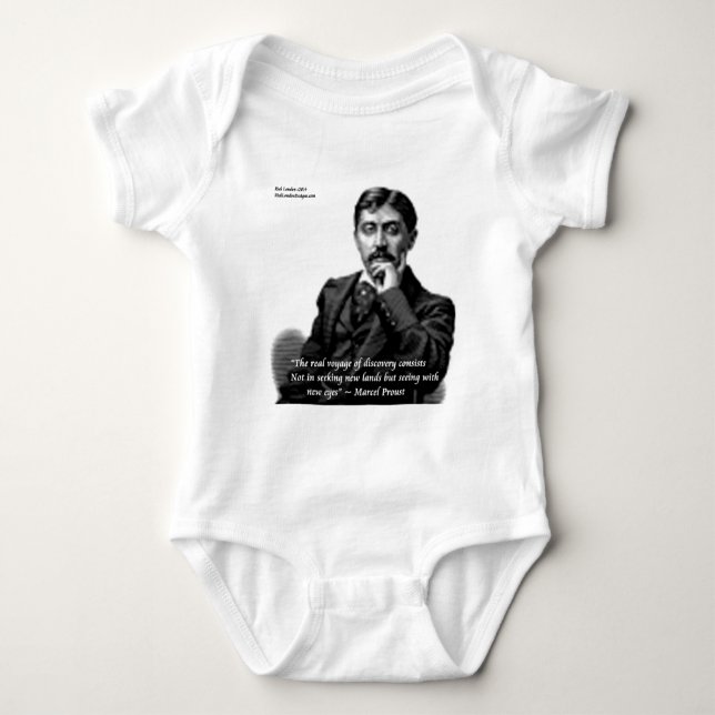 Marcel Proust & Famous Zitat Baby Strampler (Vorderseite)
