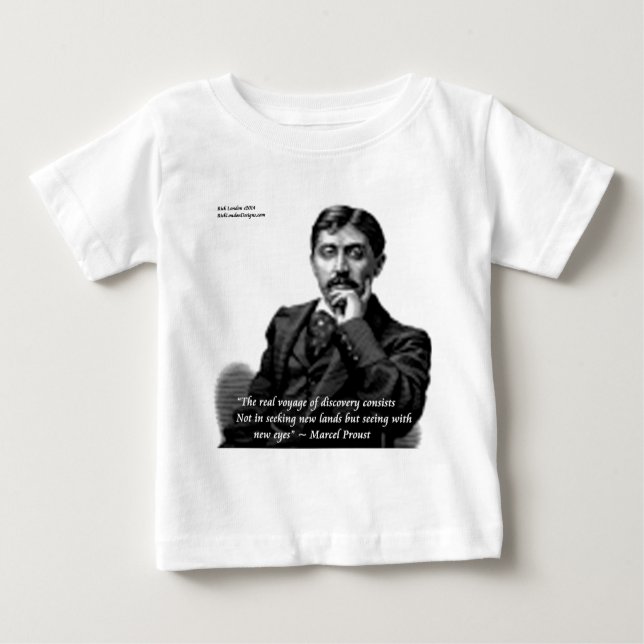 Marcel Proust & Famous Zitat Baby T-shirt (Vorderseite)
