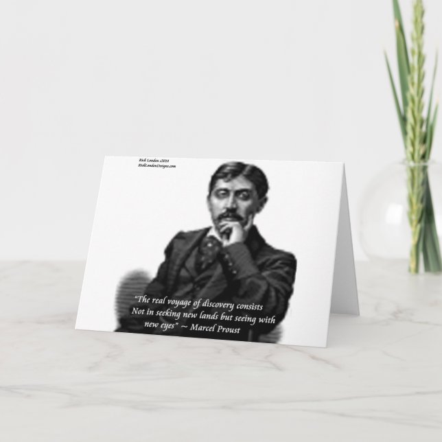 Marcel Proust & Famous Zitat Karte (Vorderseite)