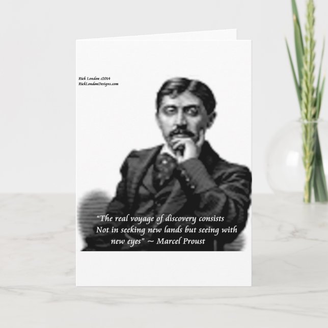 Marcel Proust & Famous Zitat Karte (Vorderseite)