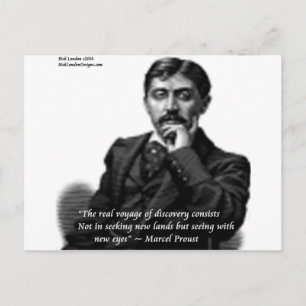 Marcel Proust & Famous Zitat Postkarte
