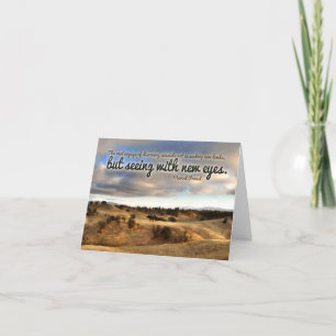 Marcel Proust inspirierendes Zitat "Neue Augen" Dankeskarte