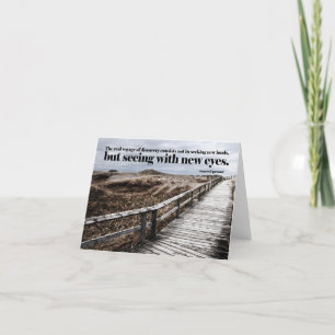Marcel Proust inspirierendes Zitat "Neue Augen" Dankeskarte