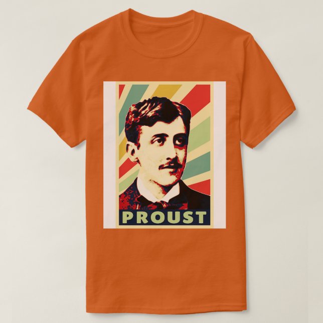 Marcel Proust Vintage Farben T-Shirt (Design vorne)
