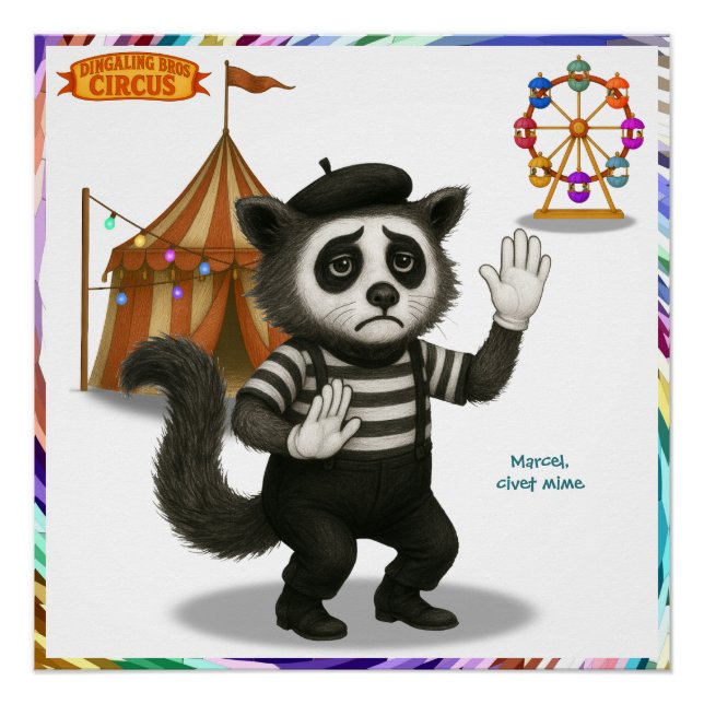 Marcel, Zibetkatze-Mime Poster (Vorderseite)