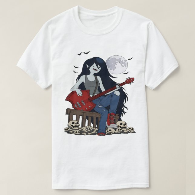 Marceline Adventure Time Vampir-Königin Gothic Bas T-Shirt (Design vorne)