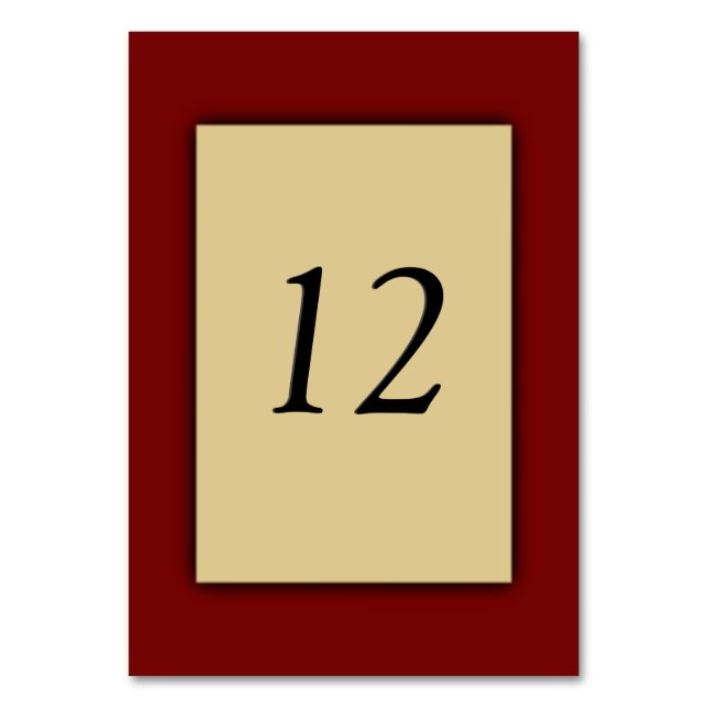 Marcella Tischnummer Table Cards (Vorderseite)