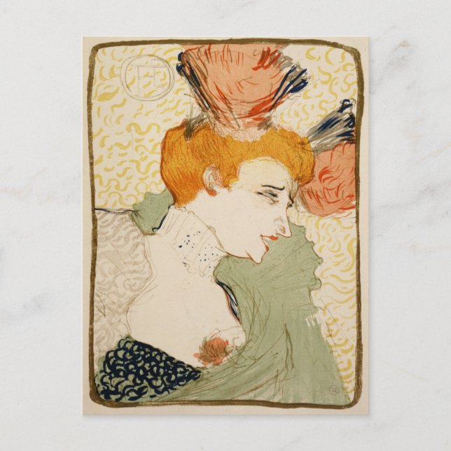 Marcelle Lender, Henri de Toulouse-Lautrec Postkarte (Vorderseite)