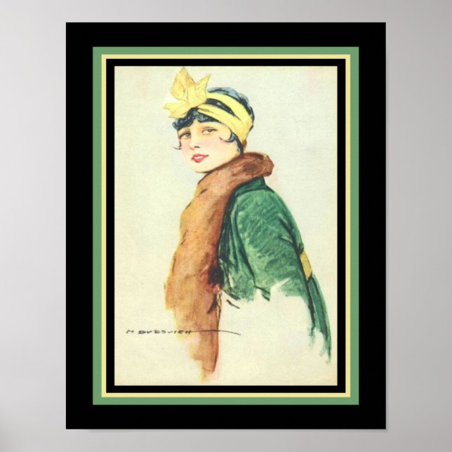 Marcello Dudovich 1920er Art Deco Flapper Print Poster (Vorne)