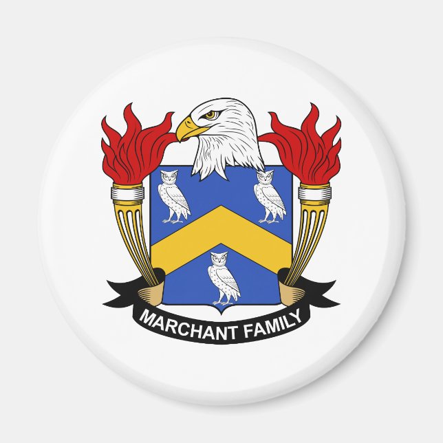 Marchant Familienwappen Magnet (Vorne)