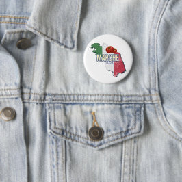 Marche Italy Retro Region Karte Vintag Souvenir Button