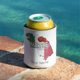 Marche Italy Retro Region Karte Vintag Souvenir Dosenkühler