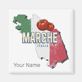 Marche Italy Retro Region Karte Vintag Souvenir Magnet