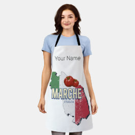 Marche Italy Retro Region Karte Vintag Souvenir Schürze