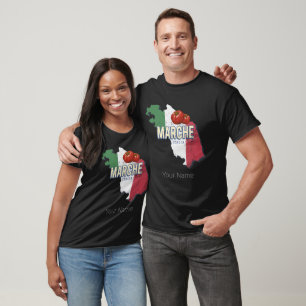 Marche Italy Retro Region Karte Vintag Souvenir T-Shirt