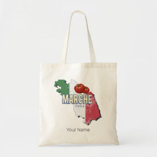 Marche Italy Retro Region Karte Vintag Souvenir Tragetasche