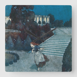 Märchen aus alter Zeit, Aschenputtel von Edmund Du Quadratische Wanduhr