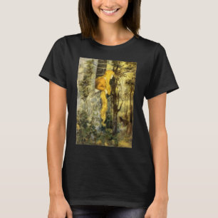 Märchen aus alter Zeit, Rapunzel mit langen blonde T-Shirt