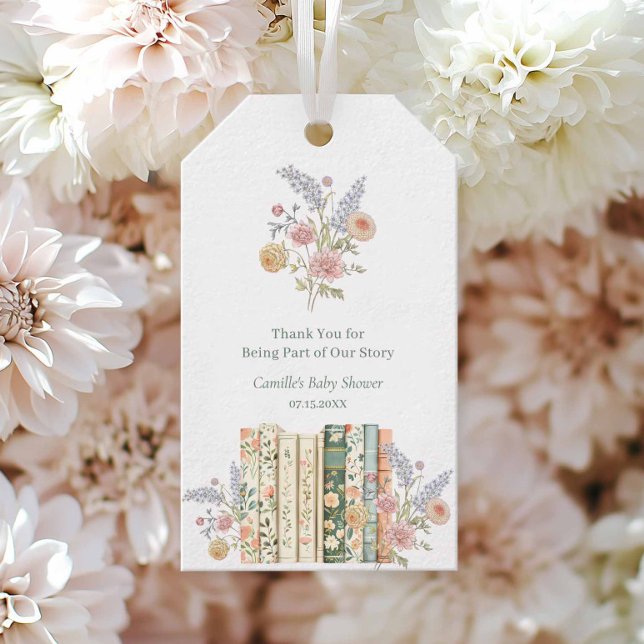 Märchen-Baby-Party Geschenkanhänger (Storybook Baby Shower Favor Tag)
