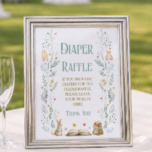 Märchen-Baby-Party-Windel-Raffel  Poster