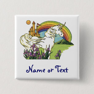 Märchen-Einhorn Button