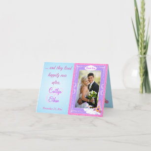 Märchen-Foto-Dankeskarten 2 in Rosa Dankeskarte