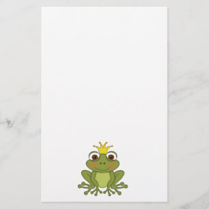 Märchen-Frosch-Prinz mit Krone Briefpapier
