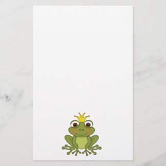 Märchen-Frosch-Prinz mit Krone Briefpapier