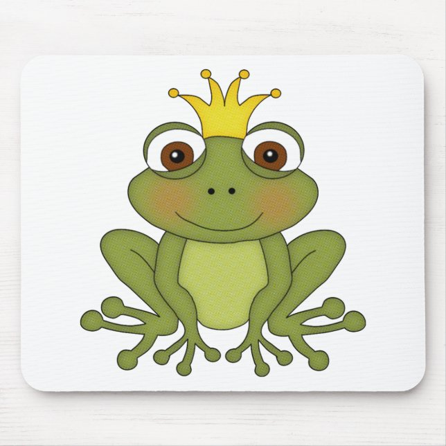Märchen-Frosch-Prinz mit Krone Mousepad (Vorne)