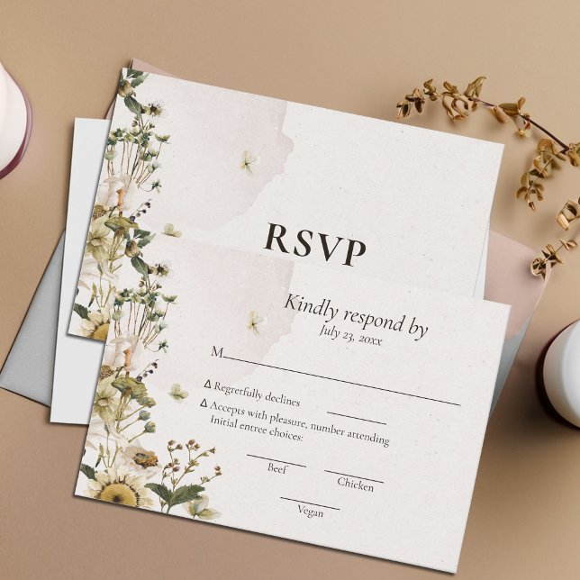 Märchen getrocknete Blumen RSVP Karte (Von Creator hochgeladen)