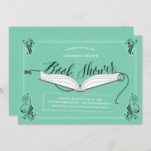 Märchen-Grüngeschlechtsneutrale Buchdusche Einladung