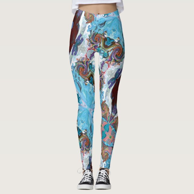Märchen-Herzen Himbeer-Leggings Leggings (Vorderseite)