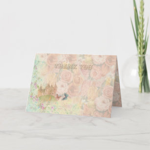 Märchen-Hochzeits-Gewohnheit danken Ihnen Dankeskarte