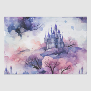 Märchen in Fairyland Dark Blue Lila und rosa Seidenpapier