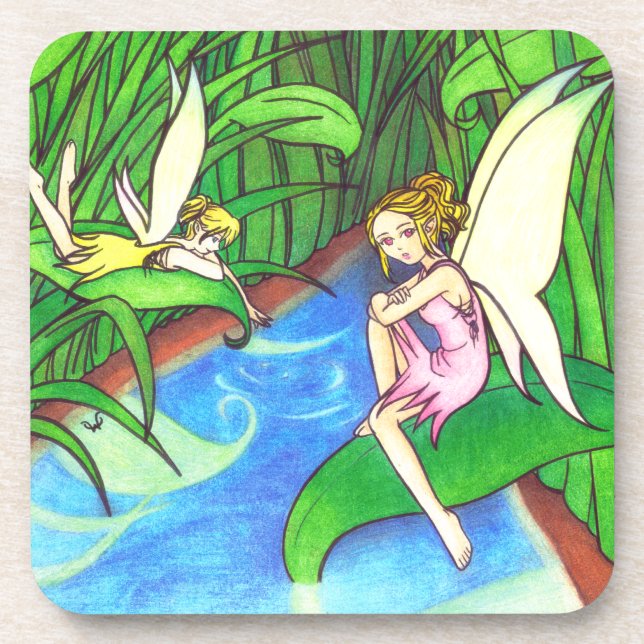 Märchen-Kettenflieger Getränkeuntersetzer (Vorderseite)