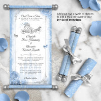 Märchen Kinderella Wedding Scroll Einladungen