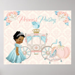 Märchen-Kutsche Prinzessin Personalisiertes Kinder Poster