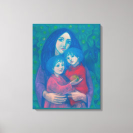 Märchen, Mutter und Kinder sind Mütter am Tag der  Leinwanddruck