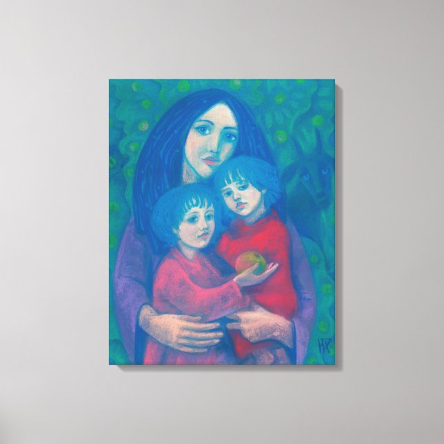 Märchen, Mutter und Kinder sind Mütter am Tag der  Leinwanddruck (Vorderseite)