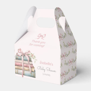 Märchen neues Kapitel rosa Band Mädchen Baby-Party Geschenkschachtel