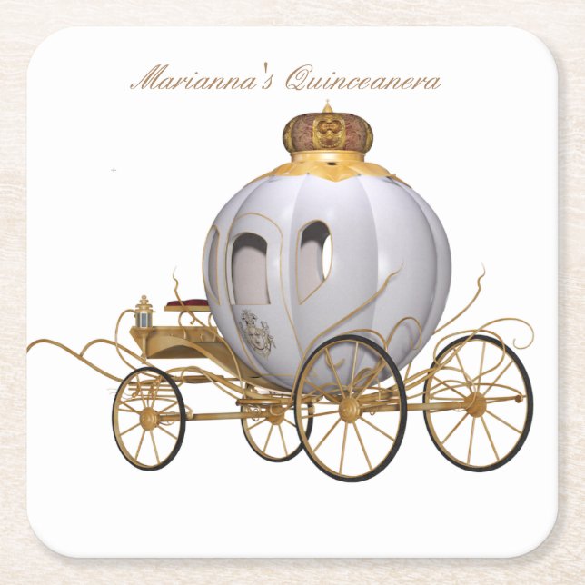 Märchen-Prinzessin Quinceanera Rechteckiger Pappuntersetzer (Vorderseite)