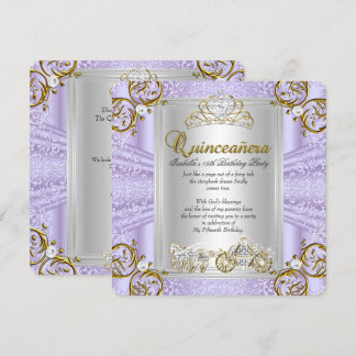 Märchen Quinceanera 15. Geburtstag Lavender Einladung