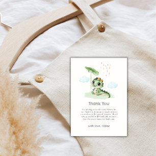 Märchen-Regentropfen Kleiner Drache Baby Shower  Dankeskarte