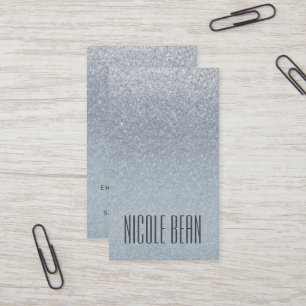 Märchen Silber Glitter Glam Glamour Chic Custom Visitenkarte