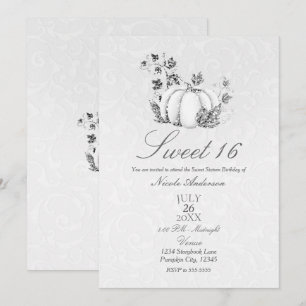 Märchen Silber Weiße Kürbis Fee Märchen Sweet 16 Einladung