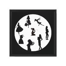 Märchen Silhouetten Mond Wandkunst – Magische Fant