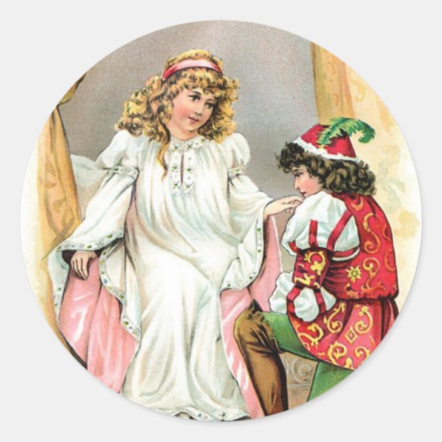 Märchen-Sticker Runder Aufkleber (Vorderseite)